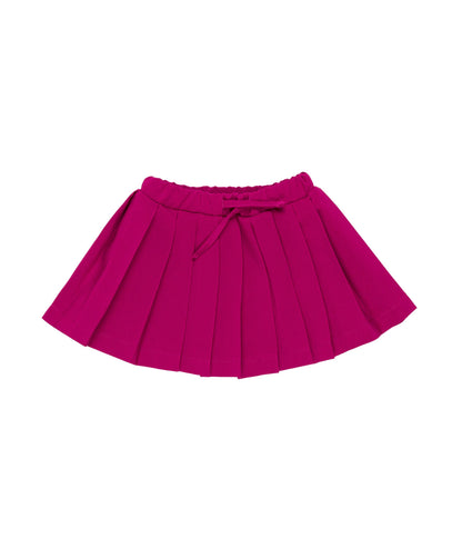 Girl Pleated Skirt with Drawstring Waist Amaranth / 9M