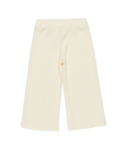 Girl Ribbed Knit Pants Off White / 7Y