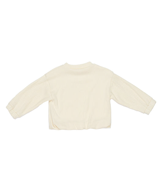Girl Ribbed Long Sleeve Top Off White / 7Y