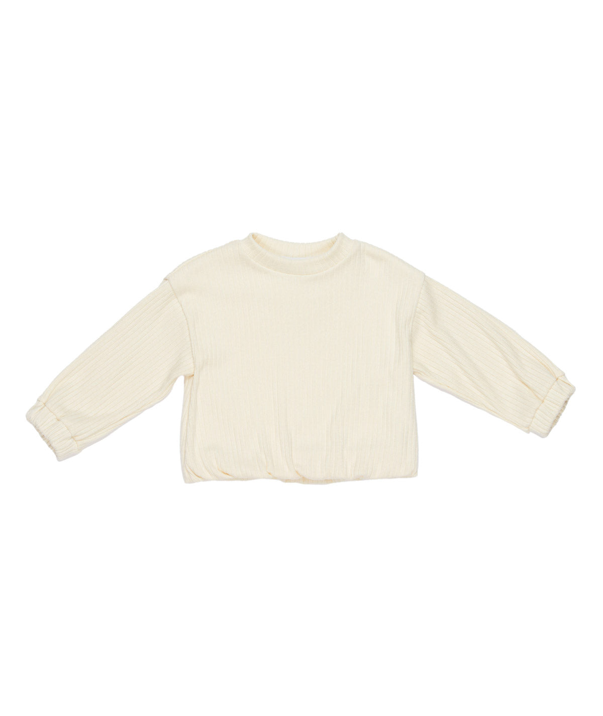 Girl Ribbed Long Sleeve Top Off White / 7Y