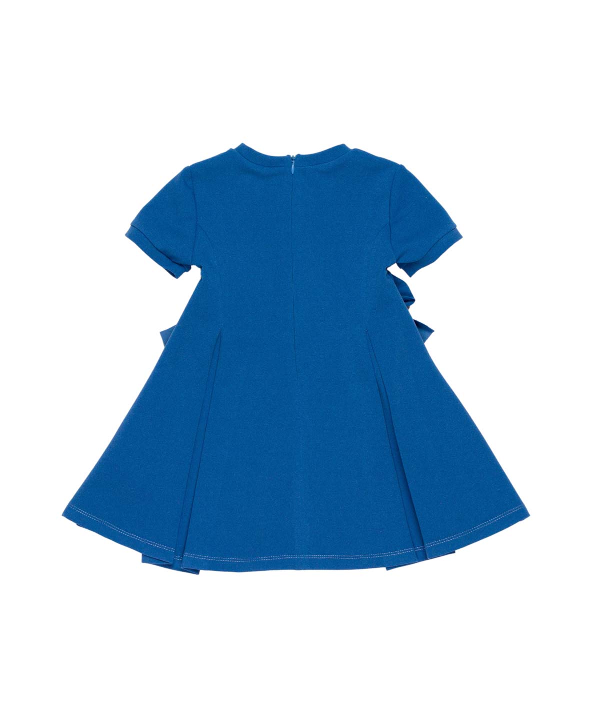 Girl Short Sleeve Dress with Bow Details Indigo / 7Y