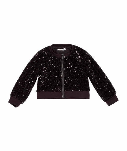 Girl Sequin Zip-Up Jacket Black / 7Y