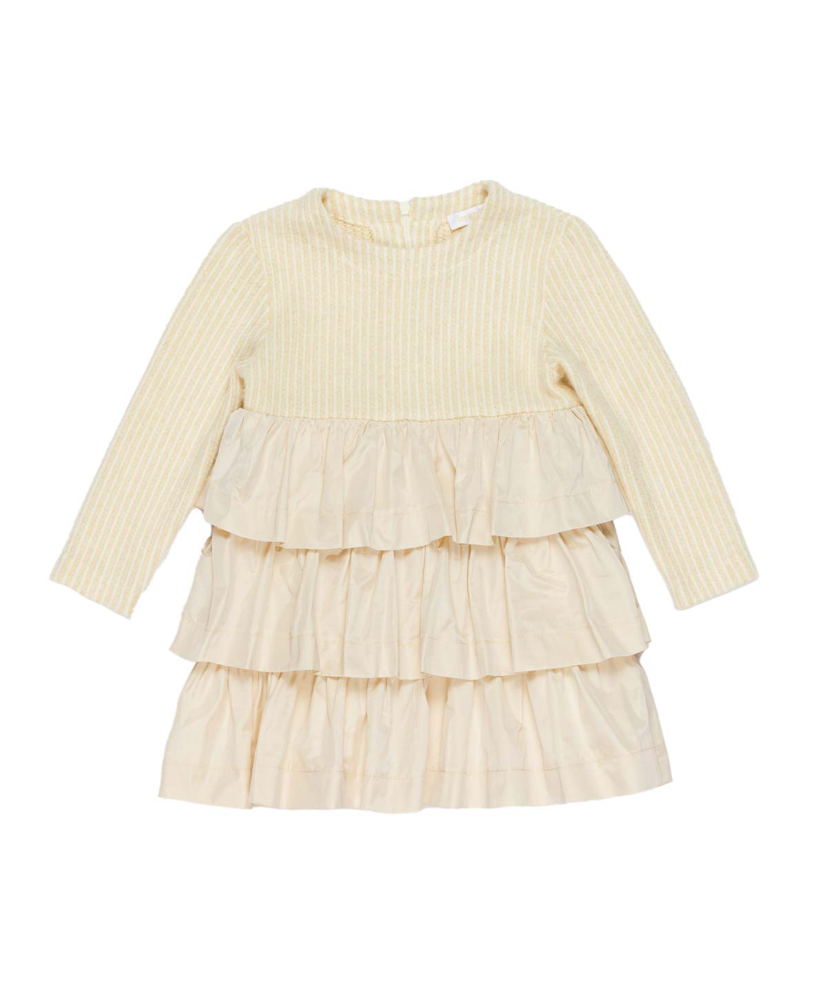 Girl Dress with Tiered Ruffle Skirt Butter / 7Y