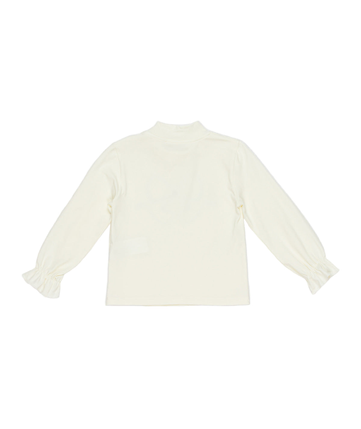 Girl Long Sleeve Top with Rhinestone Bow Off White / 7Y