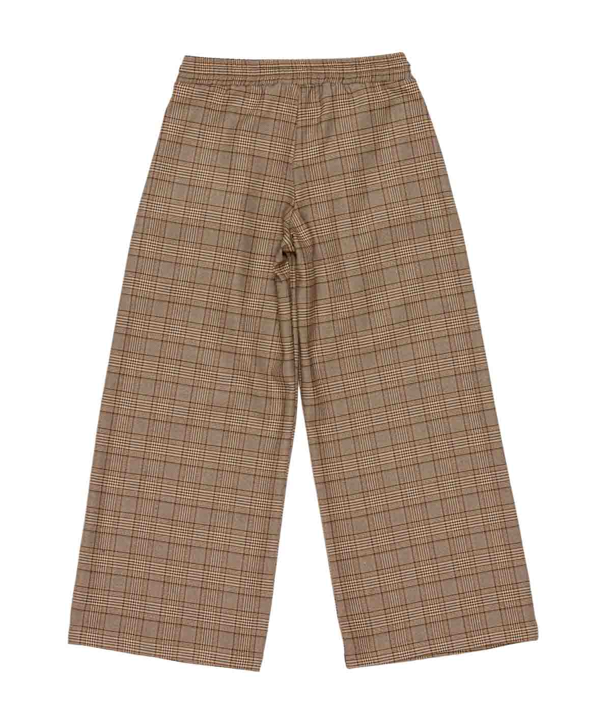 Girl Checked Wide-Leg Pants Chocolate Check / 8Y