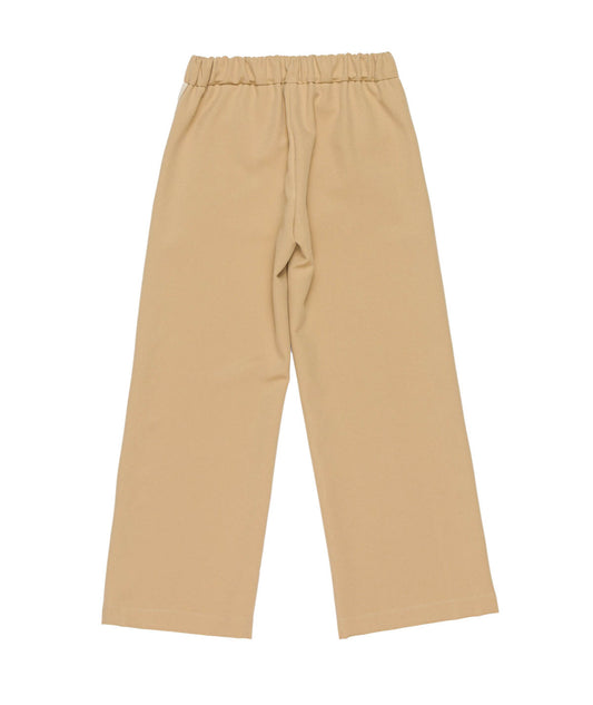 Girl Wide-Leg Pants with Side Stripes Beige / 8Y