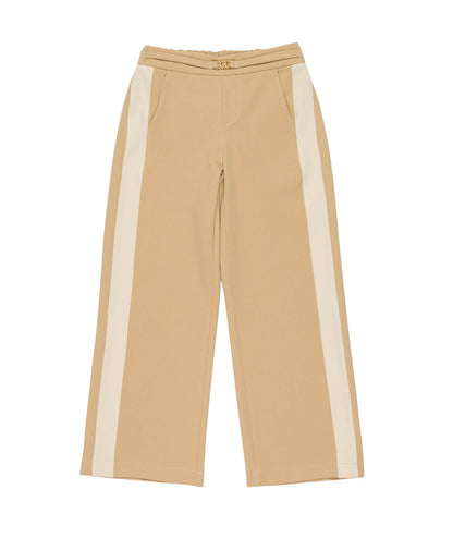 Girl Wide-Leg Pants with Side Stripes Beige / 8Y