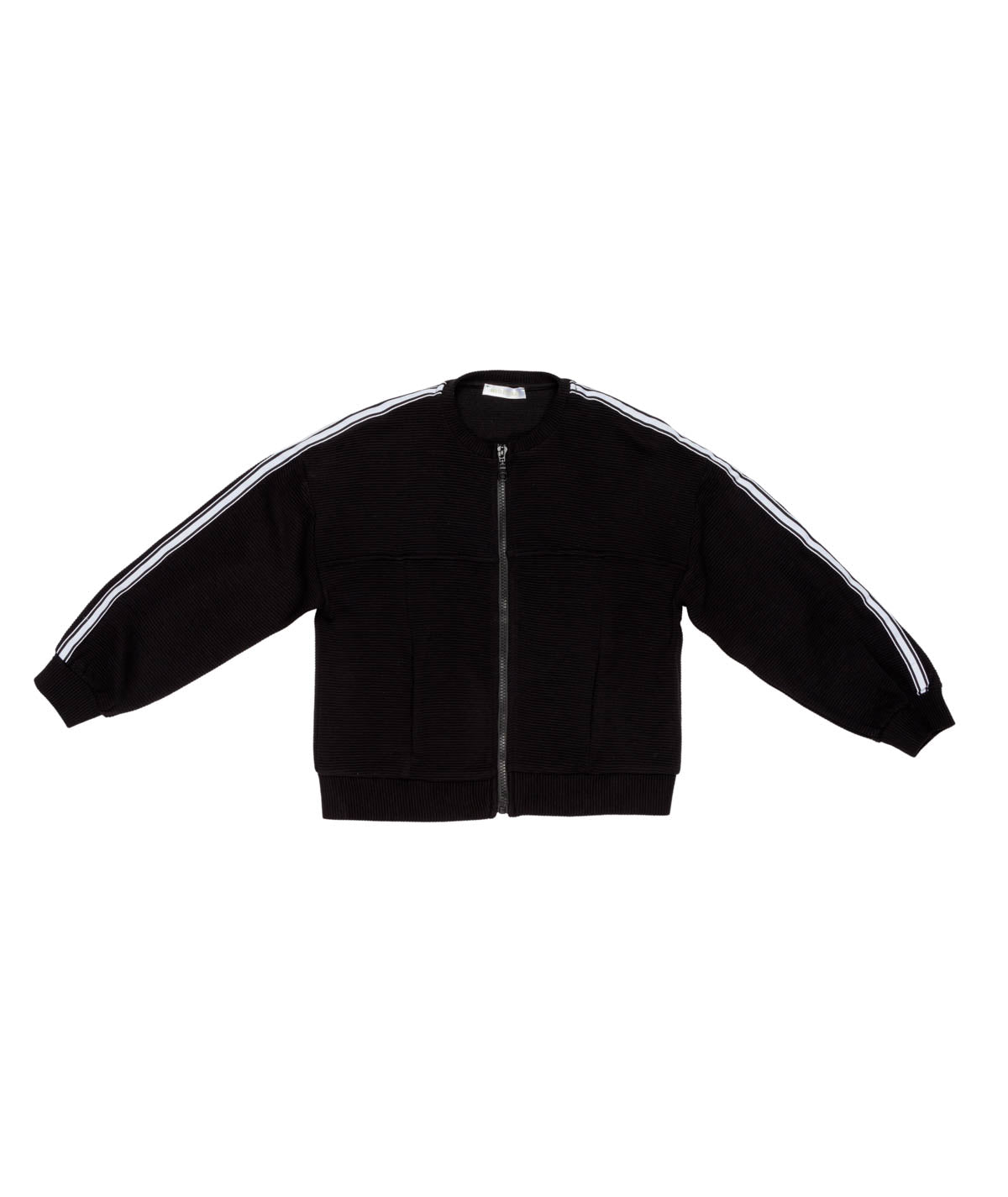 Girl Zip-Up Jacket with Stripe Detail Plum / 8Y