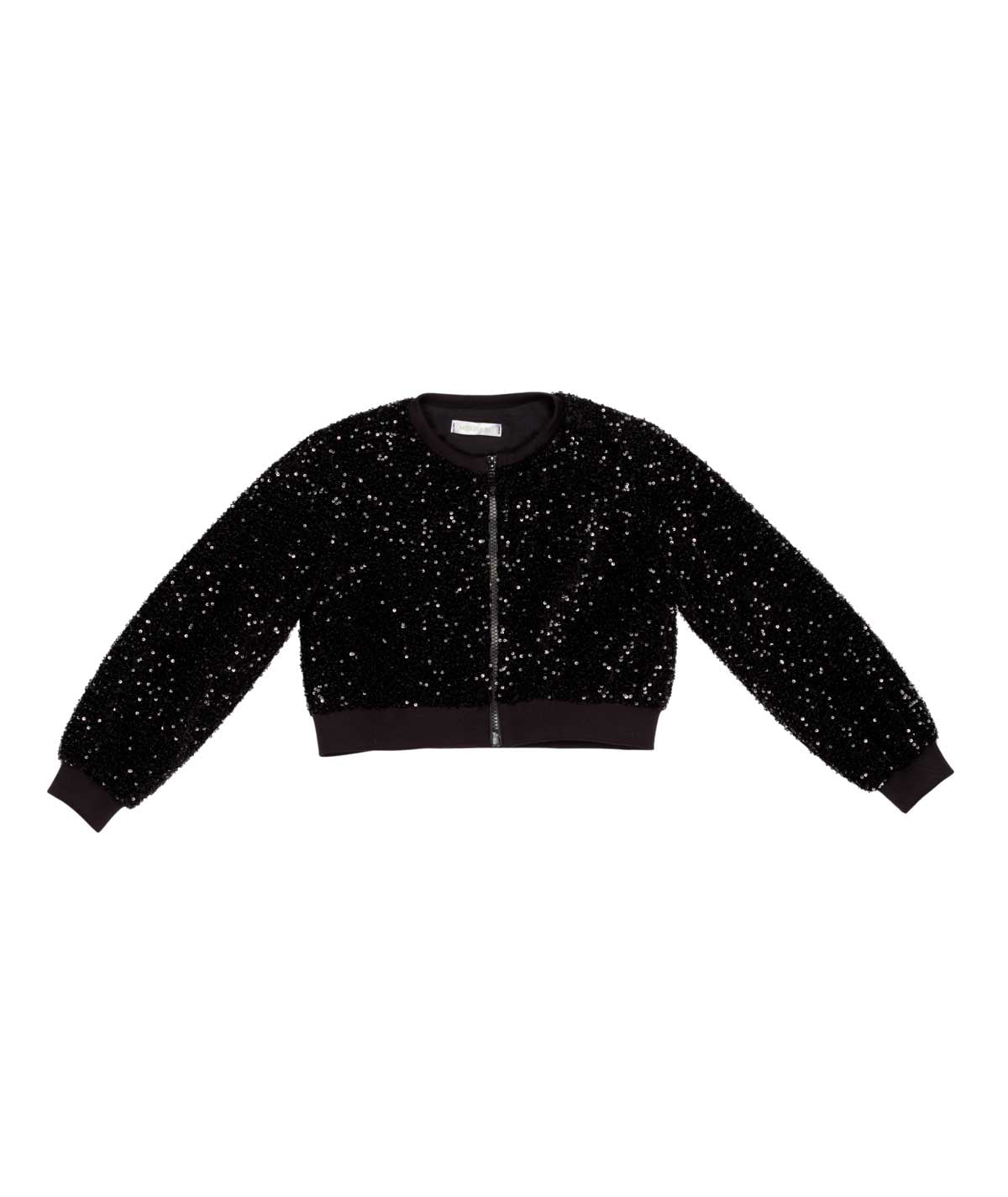 Girl Sequined Zip-Up Jacket Black / 8Y