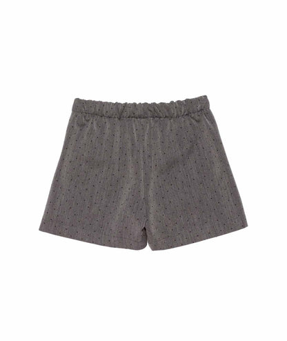 Girl Layered Skort with Subtle Dot Pattern Grey / 8Y