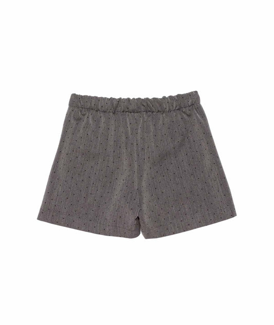 Girl Layered Skort with Subtle Dot Pattern Grey / 8Y
