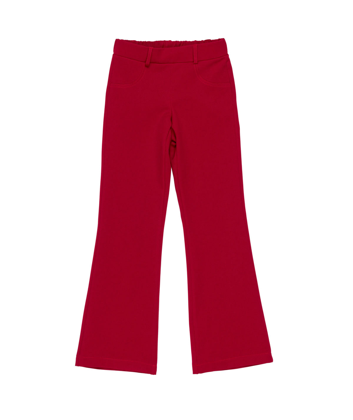 Girl Flared Pants with Belt Loops Plum / 8Y