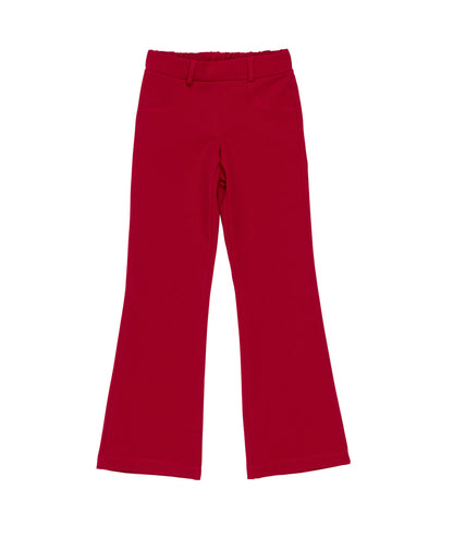 Girl Flared Pants with Belt Loops Plum / 8Y