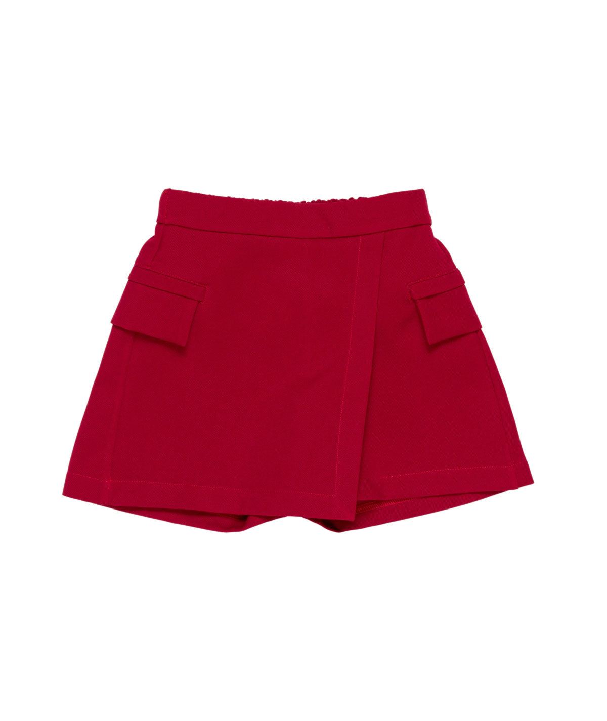 Girl Skort with Flap Pockets Black / 8Y
