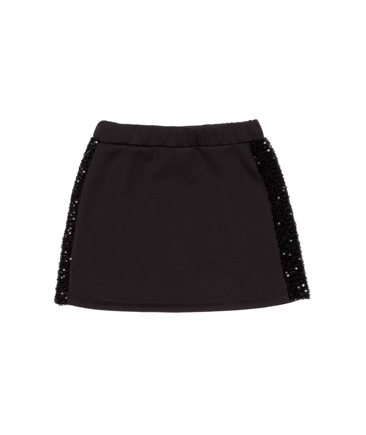 Girl Mini Skirt with Sequin Side Panels Black / 7Y