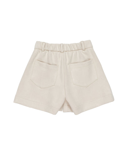 Girl Pleated Shorts with Button Closure Black / 8Y