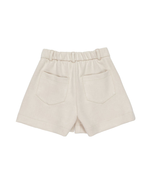 Girl Pleated Shorts with Button Closure Black / 8Y