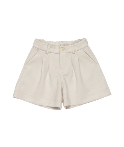 Girl Pleated Shorts with Button Closure Black / 8Y