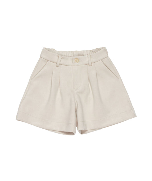 Girl Pleated Shorts with Button Closure Black / 8Y