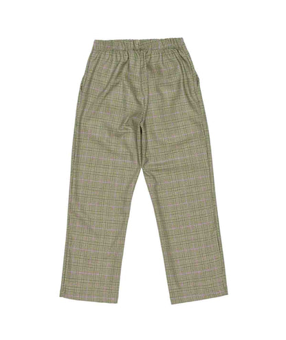 GirlGlen Check Trousers with Button Detail Check / 8Y
