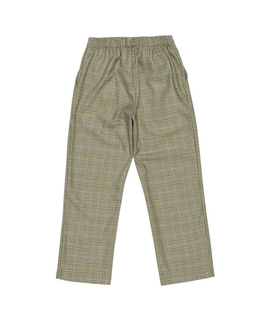 GirlGlen Check Trousers with Button Detail Check / 8Y
