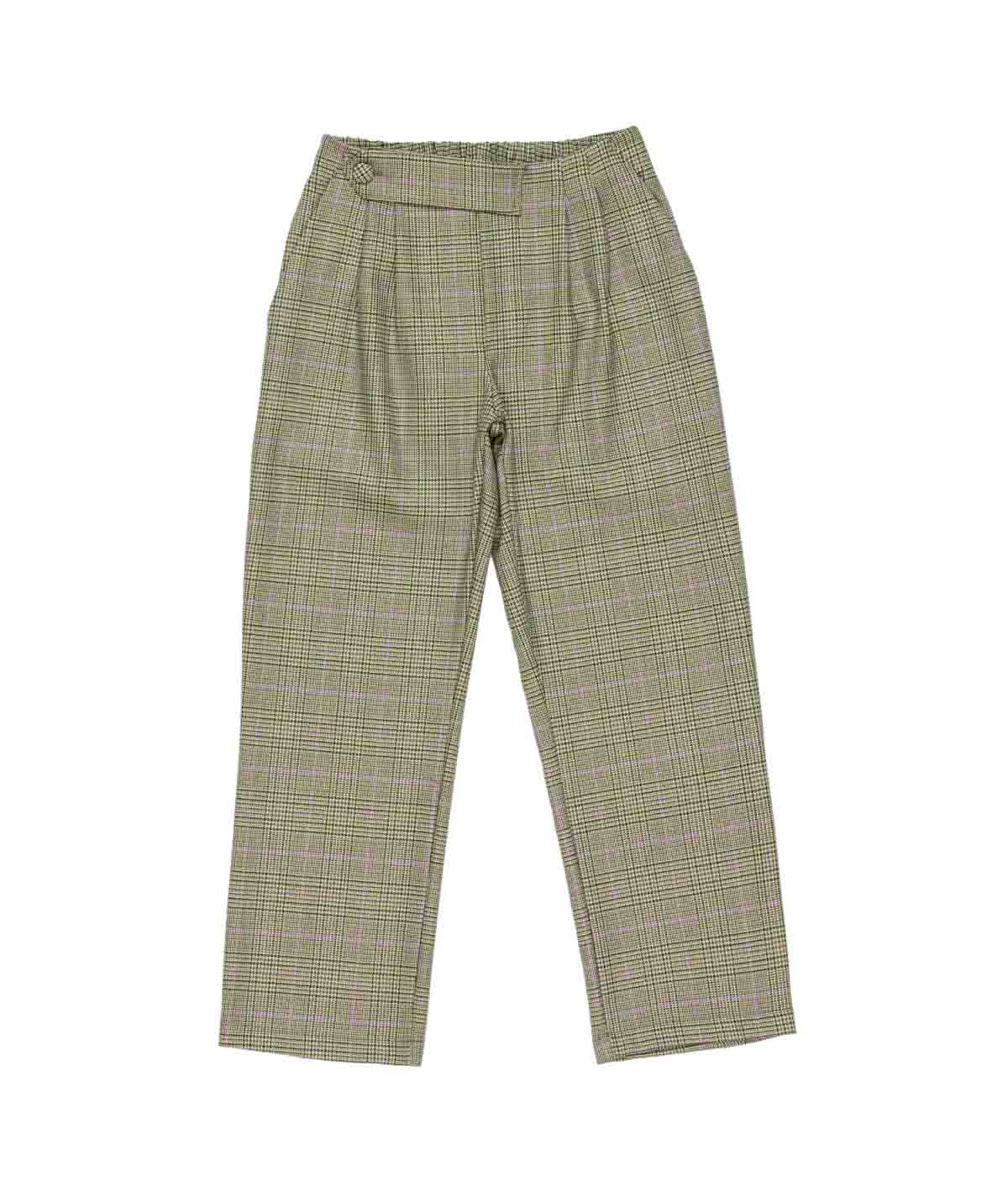 GirlGlen Check Trousers with Button Detail Check / 8Y