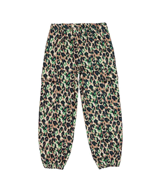 Girl Leopard Print Cargo Pants Camouflage / 8Y