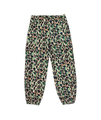 Girl Leopard Print Cargo Pants Camouflage / 8Y