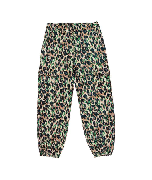 Girl Leopard Print Cargo Pants Camouflage / 8Y