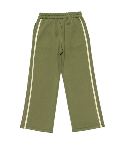Girl Wide-Leg Pants with Side Stripes Sage / 8Y
