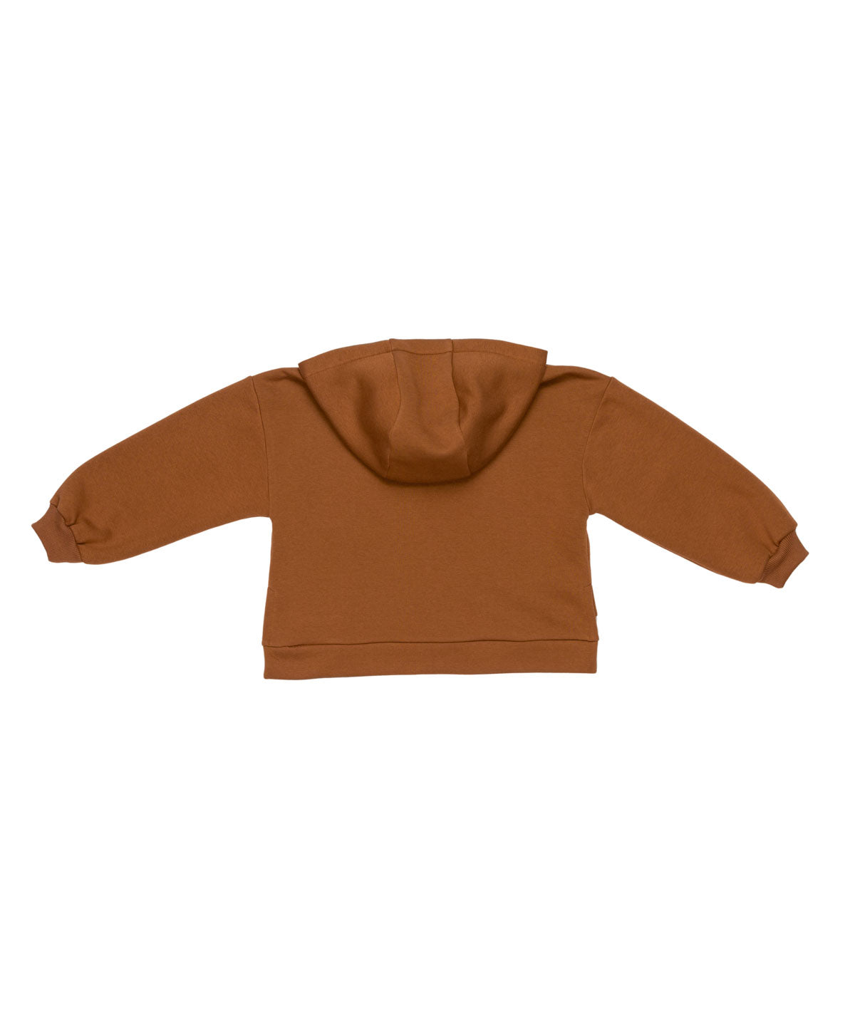 Girl Zip-Up Hoodie with Leopard Print Detail Hazelnut / 8Y