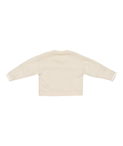 Girl Relaxed Fit Cream Sweatshirt Black / 8Y
