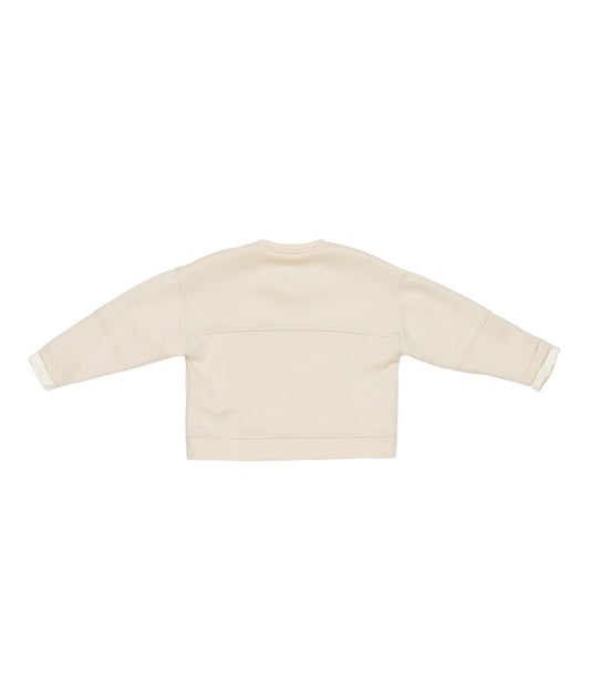 Girl Relaxed Fit Cream Sweatshirt Black / 8Y