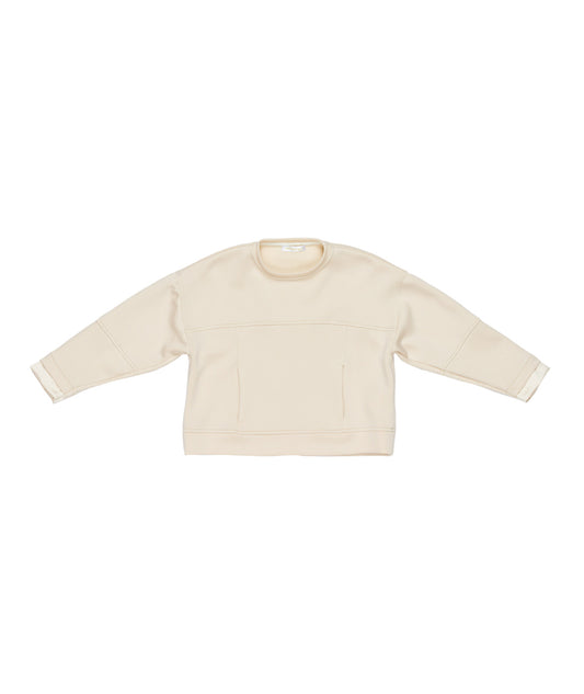 Girl Relaxed Fit Cream Sweatshirt Black / 8Y