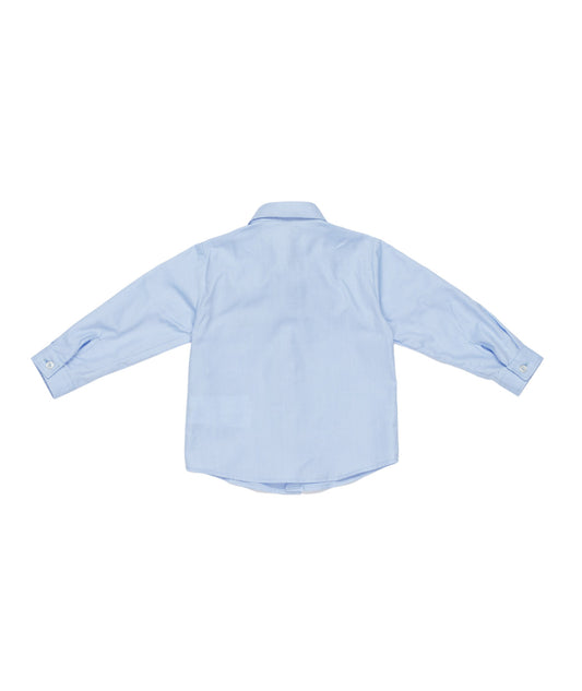 Baby Boy Light Blue Cotton Shirt with Embroidery Heavenly / 9M