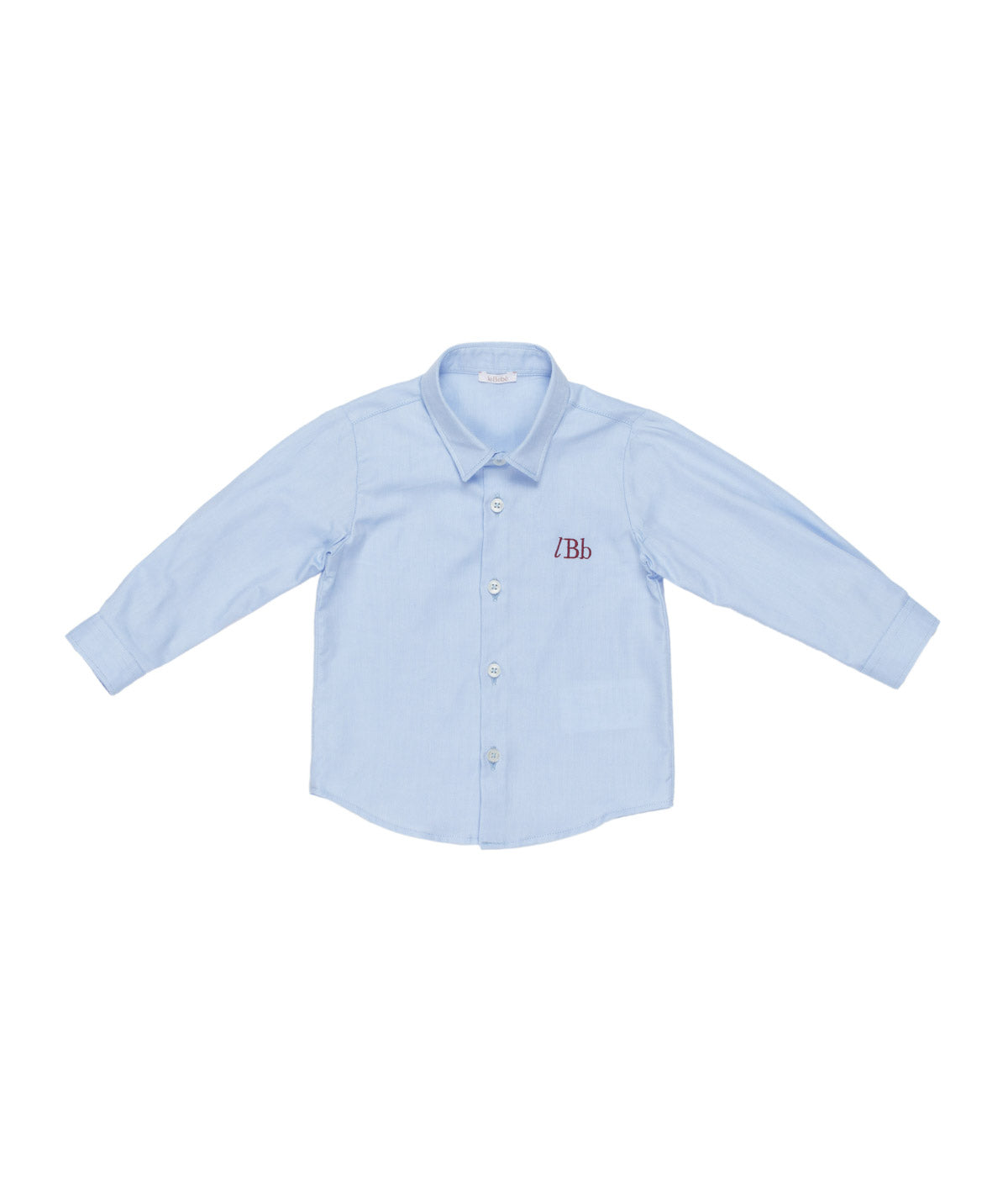 Baby Boy Light Blue Cotton Shirt with Embroidery Heavenly / 9M