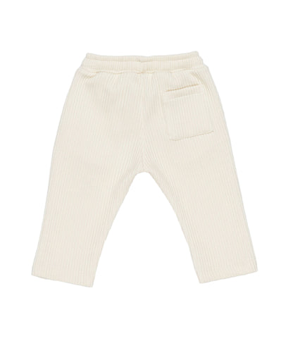 Ribbed Pants with Drawstring Off White / 9M