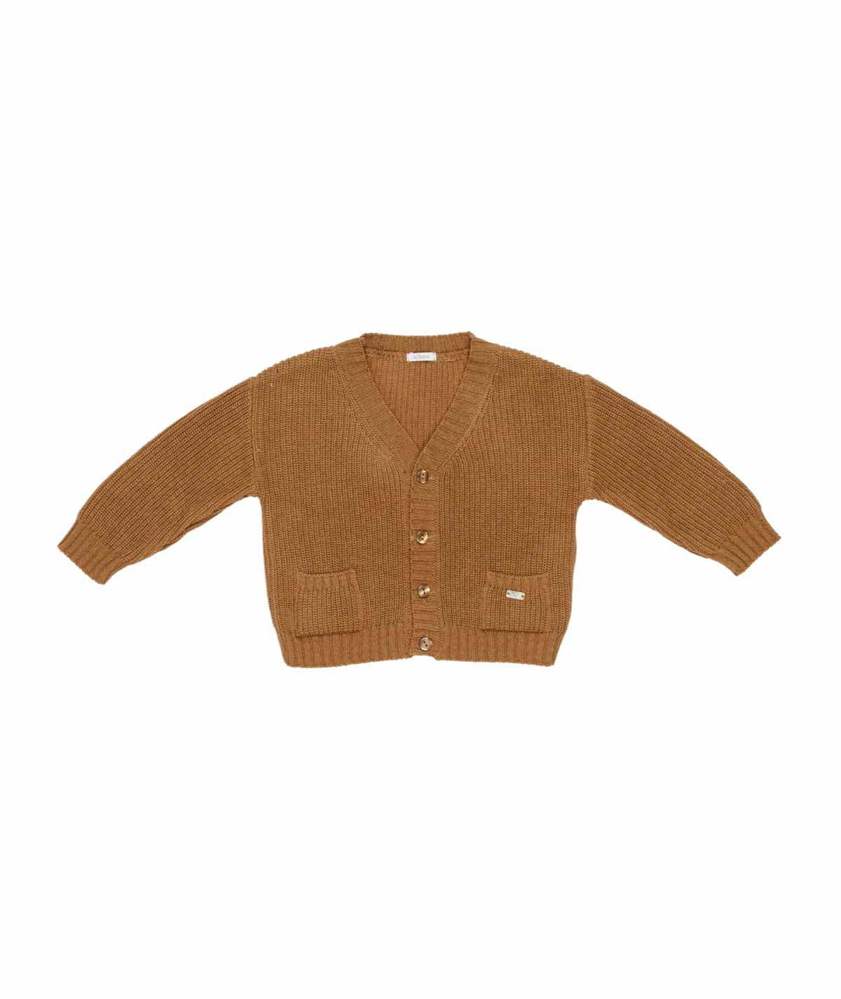 Baby Boy Knitted Button-Down Cardigan Ð Brown Cinnamon / 9M