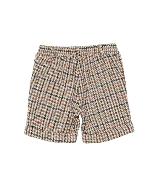 Baby Boy houndstooth bermuda shorts Camel Pied De Poule / 9M