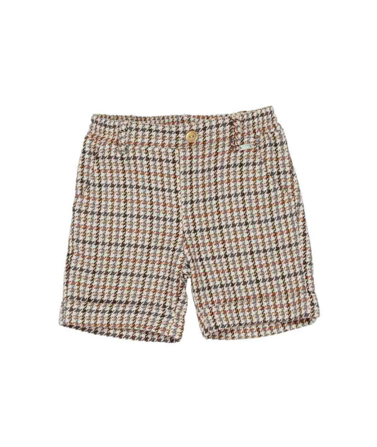 Baby Boy houndstooth bermuda shorts Camel Pied De Poule / 9M