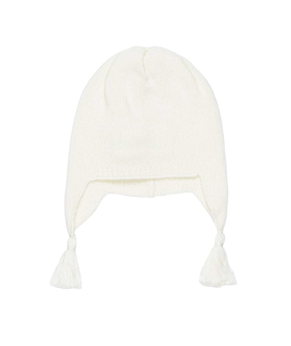 Knitted Baby Hat with Tassels Taupe / II