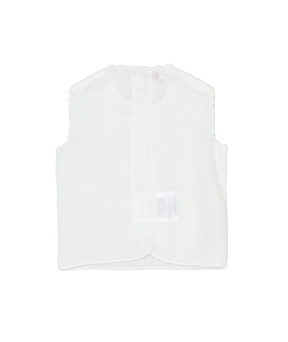 Baby Girl White Cotton Vest White-Red / U
