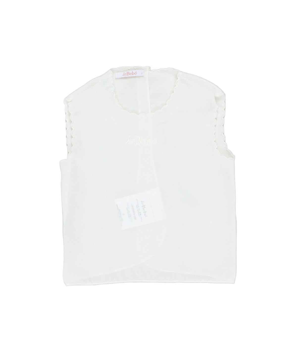 Baby Girl White Cotton Vest White-Red / U