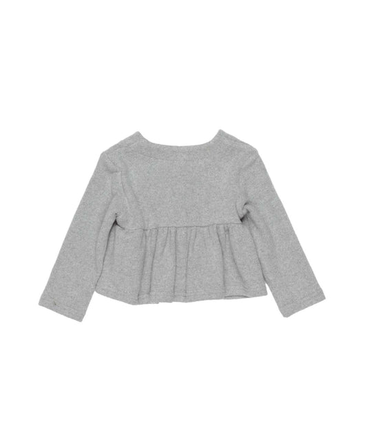 Baby Girl Knitted Wrap Cardigan Ð Light Grey Melange Gray / 9M