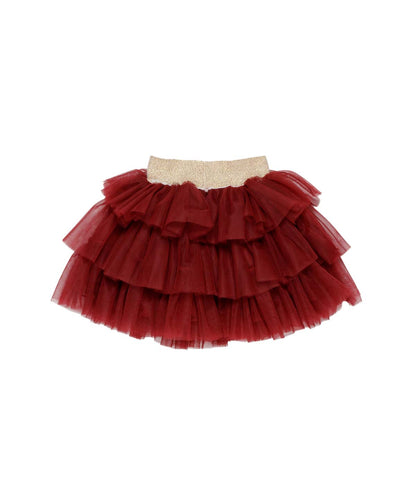 Baby Layered Tulle Skirt Bordeaux / 9M