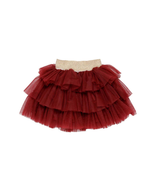 Baby Layered Tulle Skirt Bordeaux / 9M