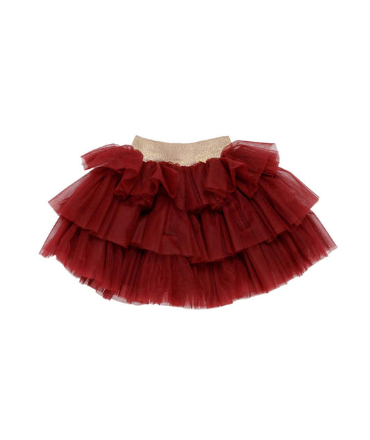 Baby Layered Tulle Skirt Bordeaux / 9M