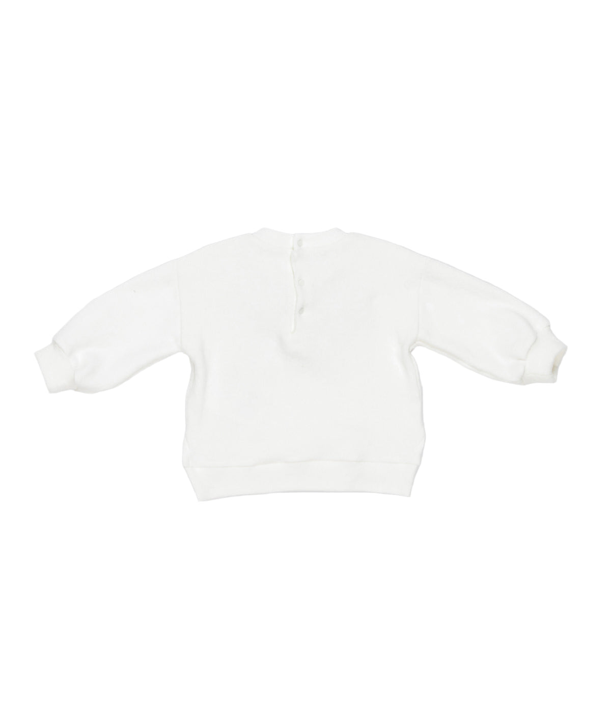 Baby Girl Sweatshirt with Tartan Bow Off White / 9M
