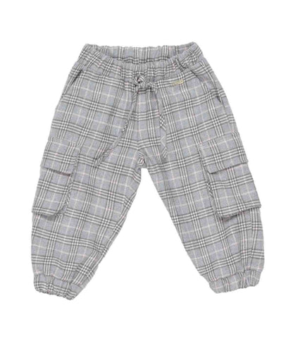 Le Beb� Grey Checked Baby Cargo Pants Grey Check / 9M