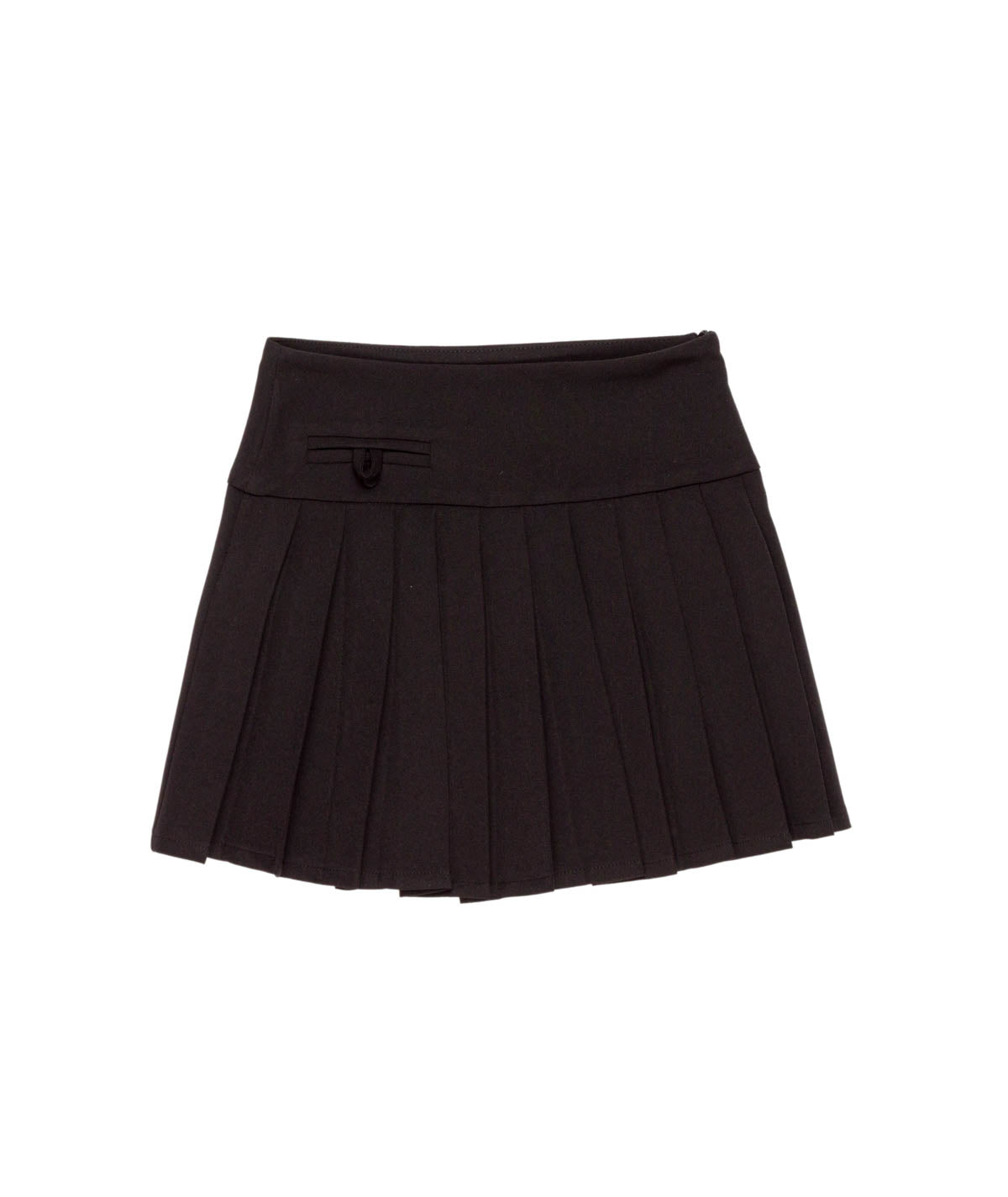 Pleated Skirt with Waist Detail Black / 8Y